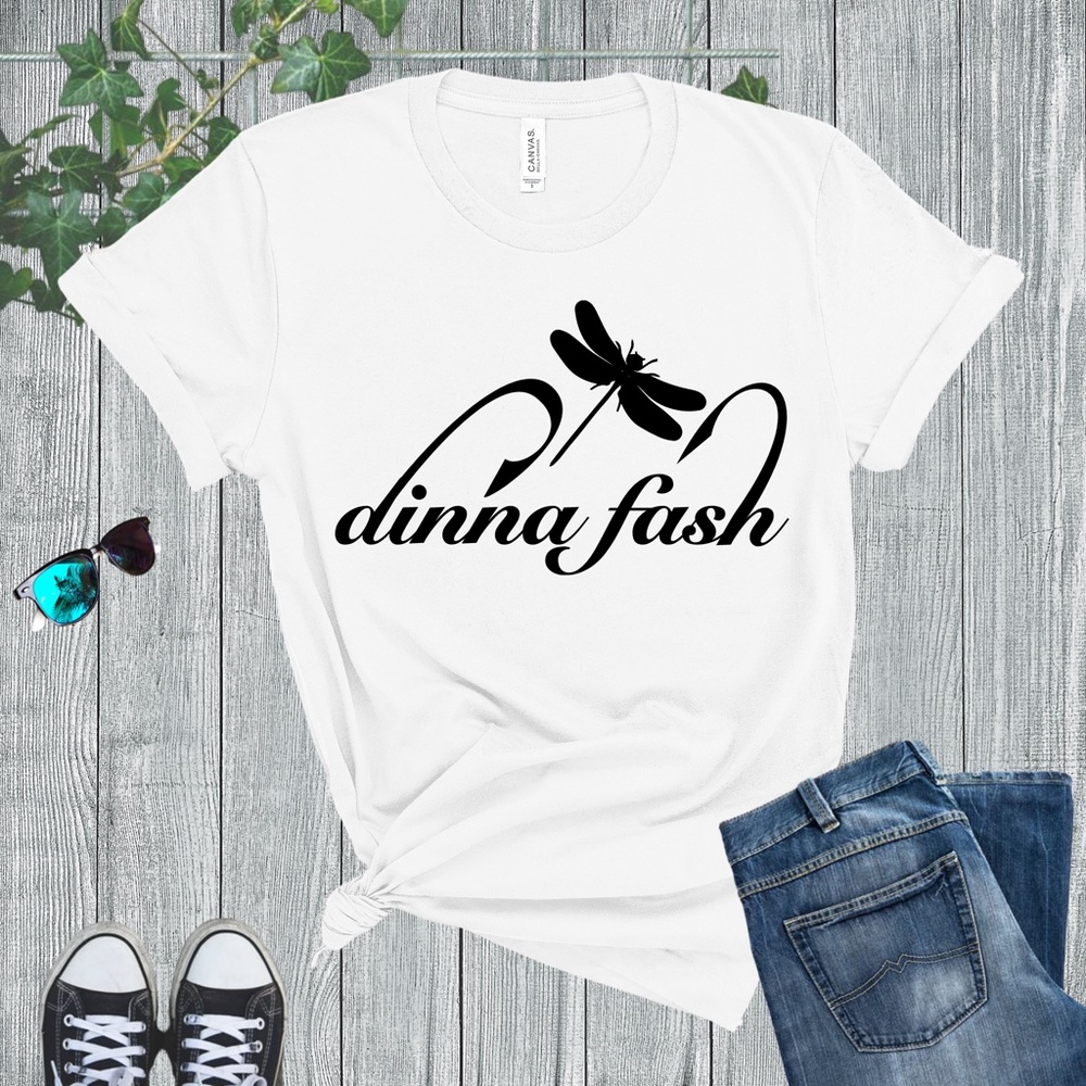 UNISEX SIZE Dinna Fash Shirt,WHITE T-SHIRT